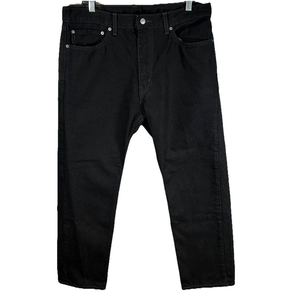 Levi's‎ 505 Men's Jeans 36x29 Straight Leg Regular Fit Black Red Tab